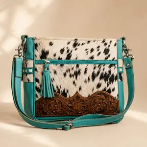 JOSIE'S TOOLED TEAL BAG *Final Sale*