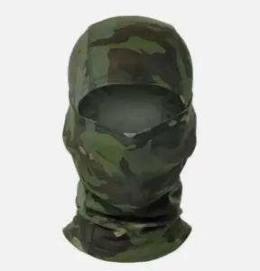 Balaclava Full Face Mask Camo Green UV Protection Ski Sun Hood Tactical Masks