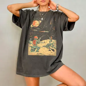 Comfort Colors Retro Space Battle T-Shirt, Vintage T-Shirt, Outerspace Tshirt, Cosmic Alien Lover Gift, Astronomy Gift, 90s Sci-Fi Graphic Tee