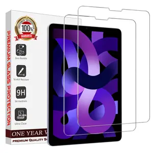Entronix Screen Protector for iPad Pro 6/5/4/3rd Gen, 12.9" - 2-Piece Combo Clear Tempered Glass Screen Protector Computer Protection