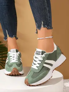 Women's Fashion Thick Sole Sneakers, Breathable Walking Shoes, Comfortable Support, Casual Textile Upper, Rubber Outsole, All-Season Wear, Fashionable Casual Sneakers（gift）