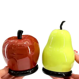 Pear Apple Toothpick Holder, Fruit Shape Home Decor, Practical Elegant Kitchen Tool, Fun Gift Choice, with Lid Design