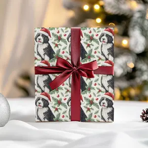 Portuguese Water Dog Christmas Wrapping Paper, Holiday Pet Gift