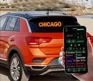 Personalized Gift for Chicago Fan, Custom LED Car & Room Sign, Bluetooth App Controlled Scrolling Light, Birthday Gift for Husband