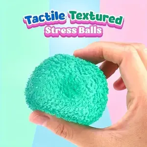 Multicolor Squishy Stress Balls for Kids & Adults Soft Textured Sensory Fidget Toys Anti-Anxiety Squeeze Ice Ball Gift Stress Relief Toy