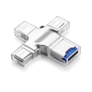 Card Reader Suitable For Mobile Phones, Apple Android Typec Computers, Universal USB Adapter Four-in-one
