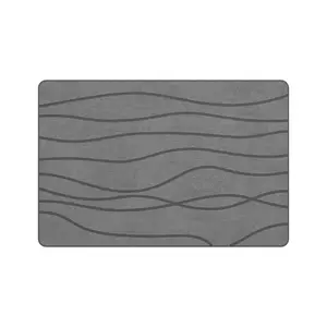 New Diatomaceous Earth Bath Mat Non Slip Quick Drying Super Absorbent Diatomite Shower Mat Natural Stone Floor Mat Bathroom Easy Clean Anti Mold