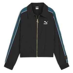 PUMA Womens T7 Play Paris  Athletic Outerwear Casual - Black