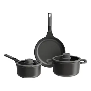 BergHOFF Leo Stone+ 5pc Nonstick Ceramic Cookware Set, Recycled