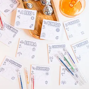 Color the Cosmos Post It Notes - Color Your Own Post It Notes - Coloring for busy adults, functional fun, astrology, constellations, zodiac