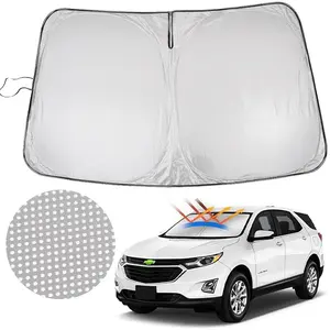 Windshield Sun Shade for Chevrolet Equinox 2018-2024 Custom Fit 240T Reflective Fabric Double Thickness Foldable Sun Visor UV Protection Car Sunshade