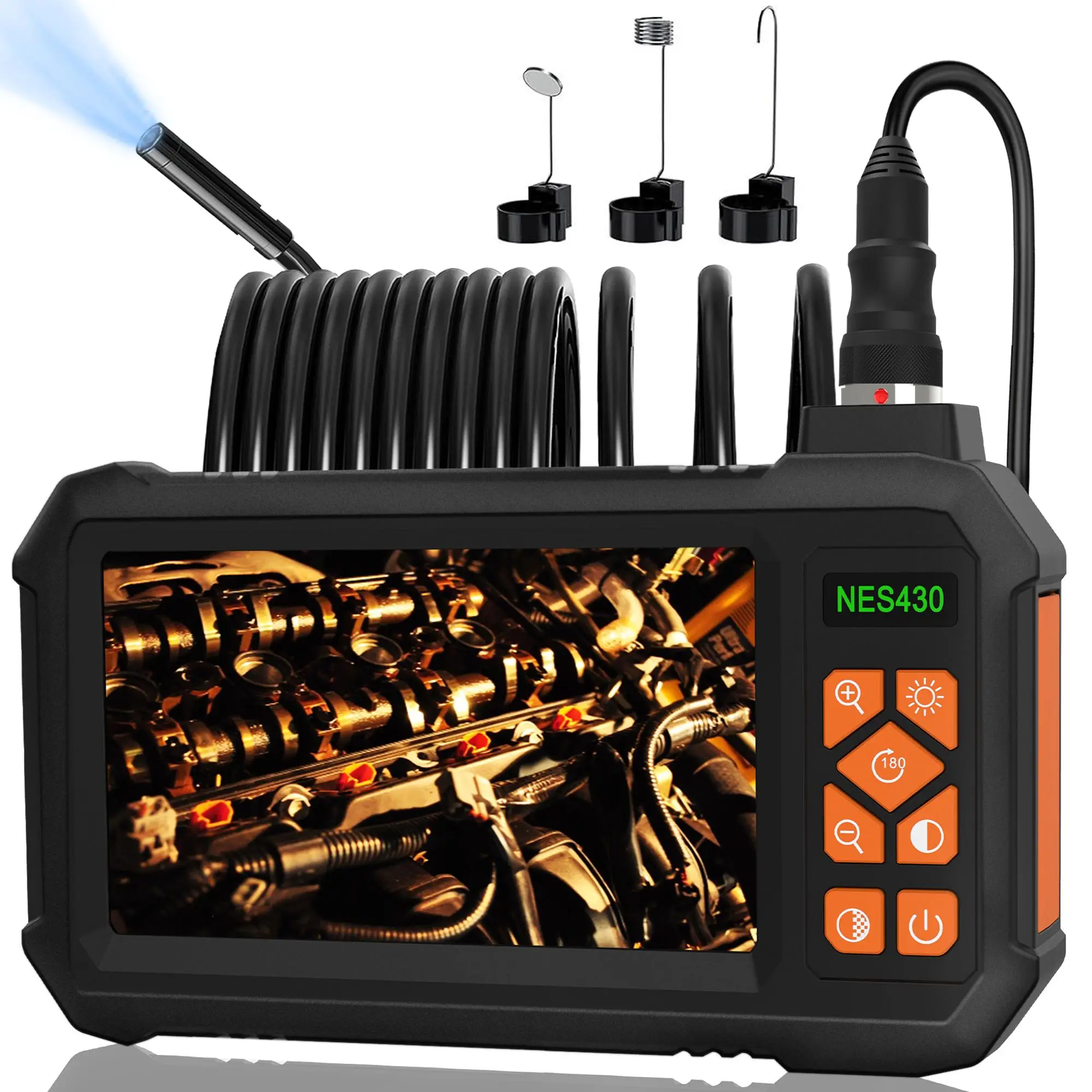 Multi-Application Industrial Borescope Tools, 1080P HD Inspection Camera, Work Equipment, IP67 Waterproof Endoscope Tools, Borescope Camera with Light
