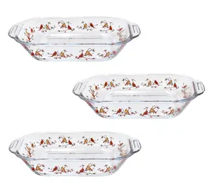 Temp-tations Seasonal Set of (3) 25-oz Micro Glass Bakers Temp-tations Seasonal Set of (3) 25-oz Micro Glass Bakers