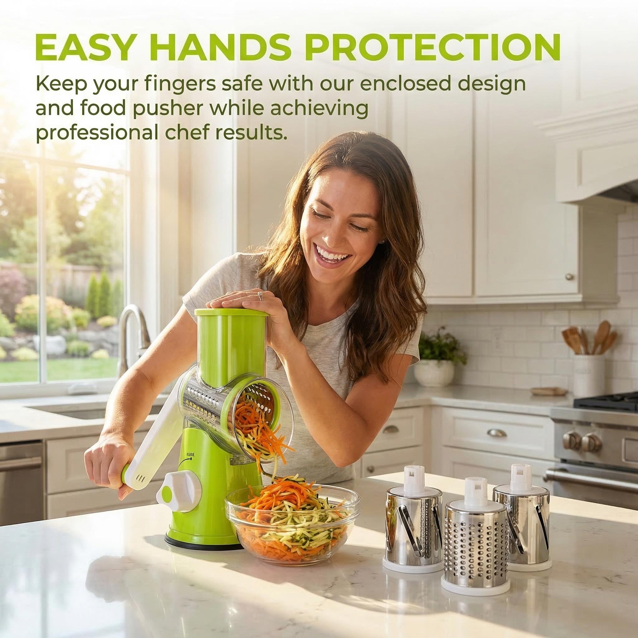 Multifunctional Peeler - Green Design with Multiple Attachments for Efficient Food Preparation