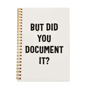 Spiral Notebook, 1 Count But Did You Document It Letter Pattern Notebook, Motivational Notebooks, Funny Work Gift for Women Men Teacher Coworkers, Daily Devotional Journal