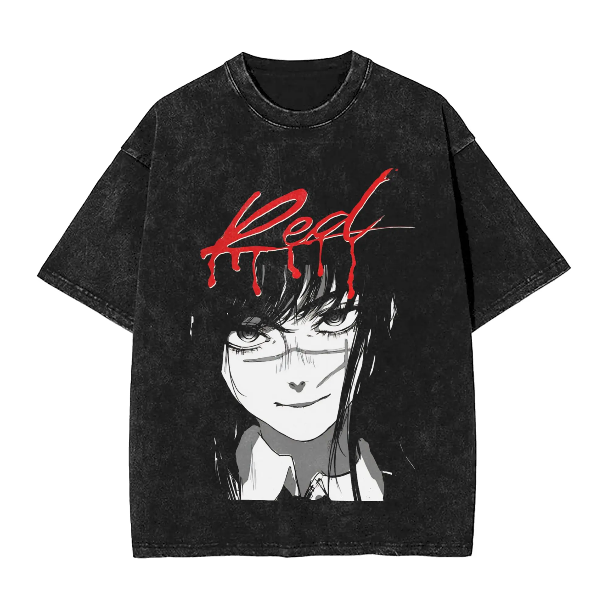 valentine shirts Yoru Chainsaw Man Anime Washed T Shirt Streetwear Hip Hop T-Shirts Asa 2Mitaka Tee Shirt Men Women 100% Cotton Oversize Printed