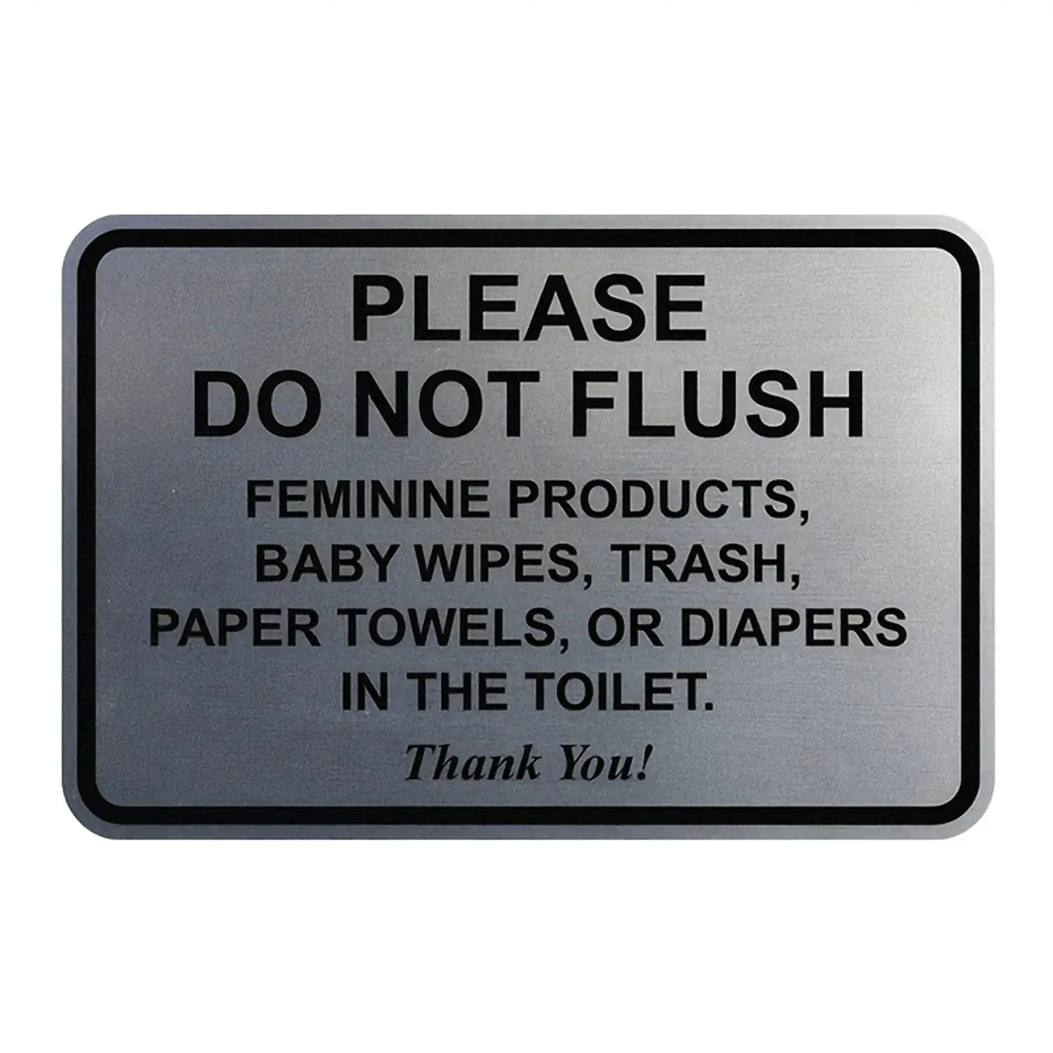 Style "Please Do Not Flush" Laser Engraved Prints Durable ABS Plastic 12.0x8.0inch Wall Mounted Toilet Etiquette Reminder Multi Purpose No Power Needed Retro Design for Restrooms Nodrill Installation Decorative Signage