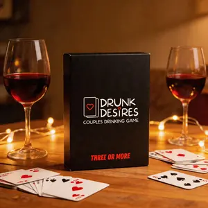 Couple Card Game with Talking HeartsHWOEK Drunk Desires – Ultimate Couples Drinking Game | 50 Playful Flirty & Dirty Cards For A Fun Romantic Night In | Great For Couples Bonding & Laughter