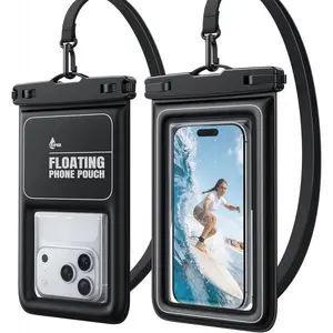 IP68 Floating Waterproof Phone Pouch - [2 Pack] Water Proof Phone Case with Lanyard for iPhone 17 16 15 14 13 Pro Max, Galaxy S26 S25 S24 Ultra, Beach Cruise Gifts for Mothers Day, 4-8.5"