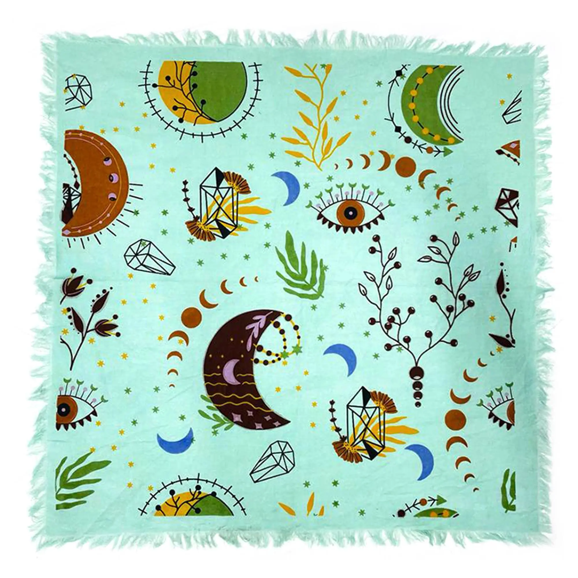 Mystic Eye Decorative Square Altar Cloth - 24x24 in, for Spiritual Use, Religious Home Decor