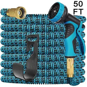 50FT/100FT Expandable Garden Water Hose with 10 Function Nozzle 50FT/100FT Expandable Garden Water Hose with 10 Function Nozzle