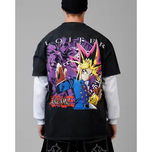 Loiter X Yu-Gi-Oh! Yugi T-Shirt Off Black