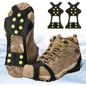 Anti-slip Mountain Snow Riding Shoe Cover, Ice and Snow Gripper, Traction Anti-slip Nail Row, Mountain Climbing Traction Clip Nail, Protective Gear