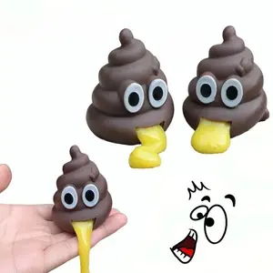 Creative Vomit Stool Prank Toy Army Vomiting Ball Decompression Funny Disgusting Sticky Stool for Home Garden Pranks