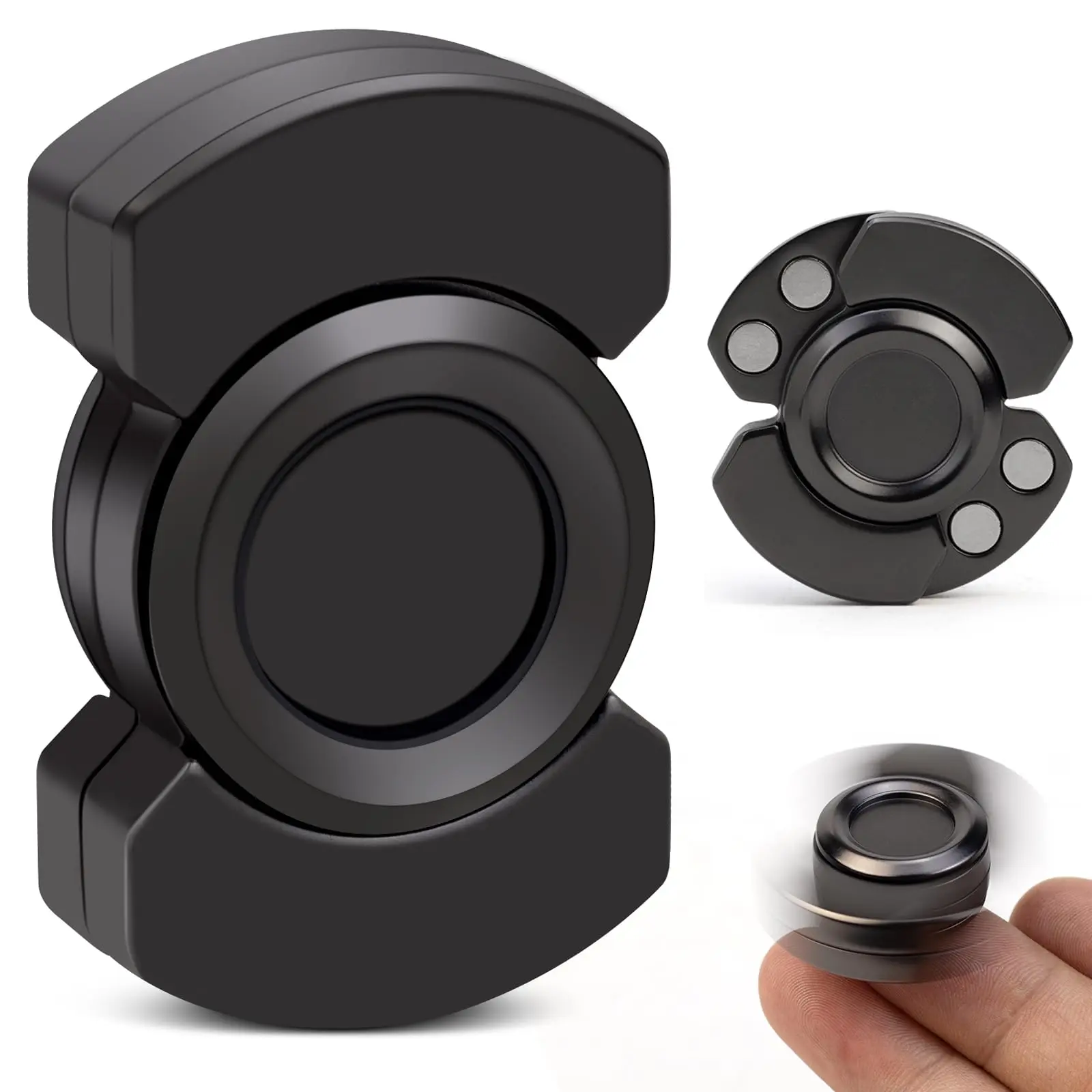 Mini Fidget Spinner Toy, Metal Design Stress Relief, Hand Spinner Toy for Adults, Cool Gadgets, Metallic Finger Spinner