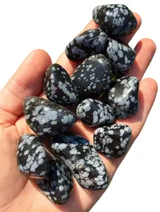 Snowflake Obsidian Tumbled Stone - Polished Snowflake Obsidian Crystal