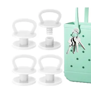 Bag Strap Button Replacements with Hook, 4pcs Twist-Lock Rivets for Bogg Bag Handles, Durable Resin, Reusable Upgrade for Beach Tote Bags Accessories, Handbag Accessory