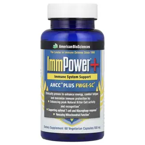 American Biosciences ImmPower®+, AHCC® Plus FWGE-SC®, 60 Vegetarian Capsules