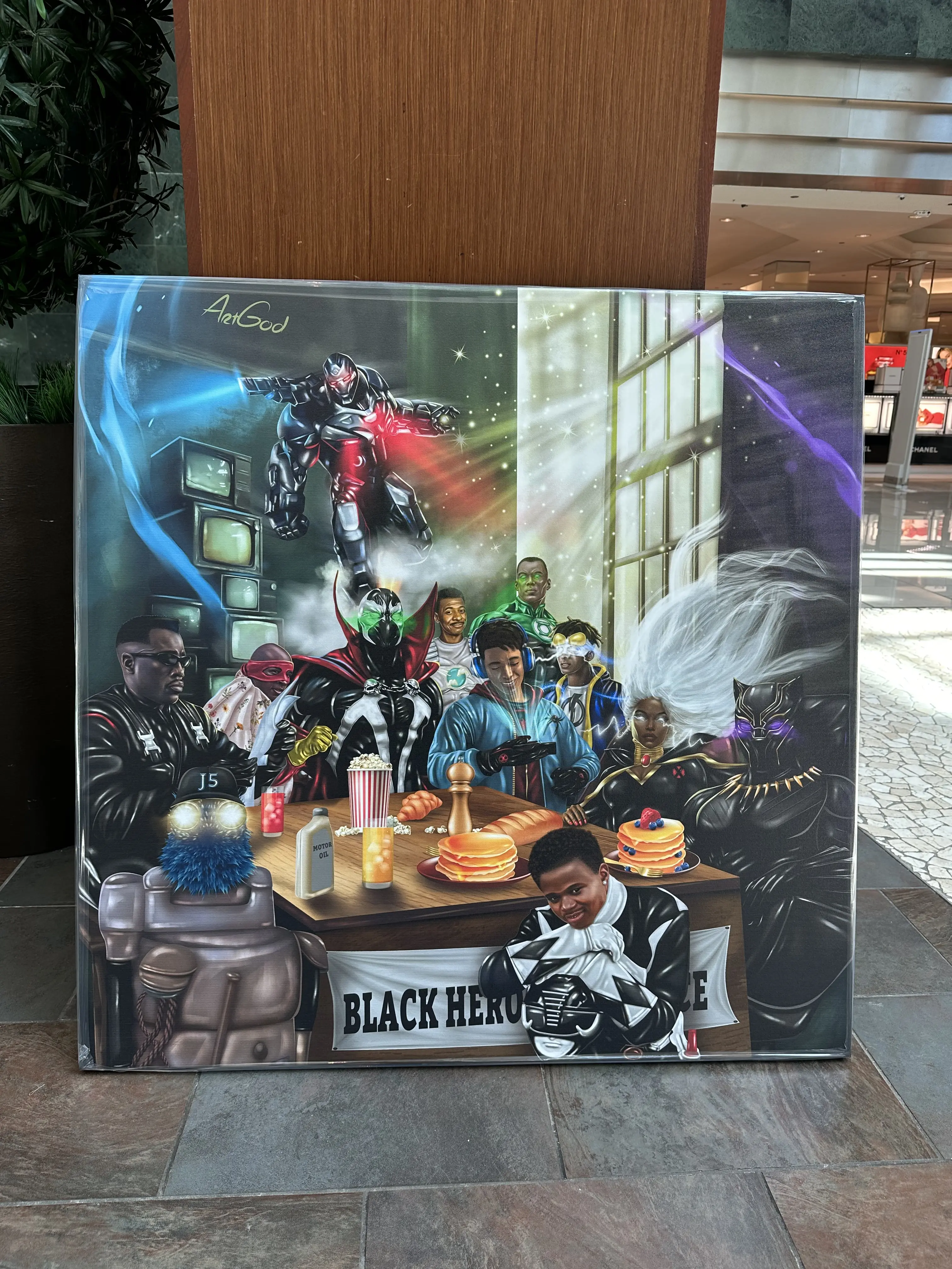 Black Hero Allegiance Canvas Poster, Home Decor Picture Image Prints for Room Decor