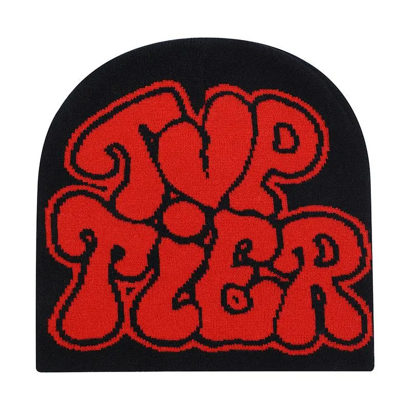 TOP TIER Hip Hop Beanie Cap - Unisex Y2K Fashion Cold Knit Hat for Outdoor Wear - Warm Thermal Hats for Men & Women - Stylish & Cozy