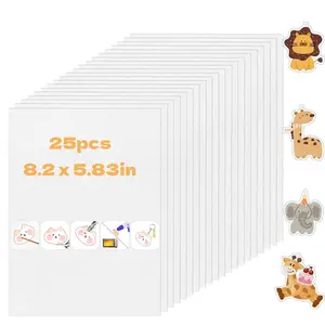 25 Sheets Shrink Plastic Kit, 8.27 X 5.83 Inches, DIY Shrink Art Craft Set, Ideal for Bracelets Keychains, Suitable for Adults and Teens