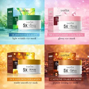 80-Piece Collagen Caffeine Niacinamide Eye Treatment Mask Set, Hydrating Under-Eye Patches for Wrinkle Reduction, Smooth & Dark Circle Erasure, Suitable for All Skin Types