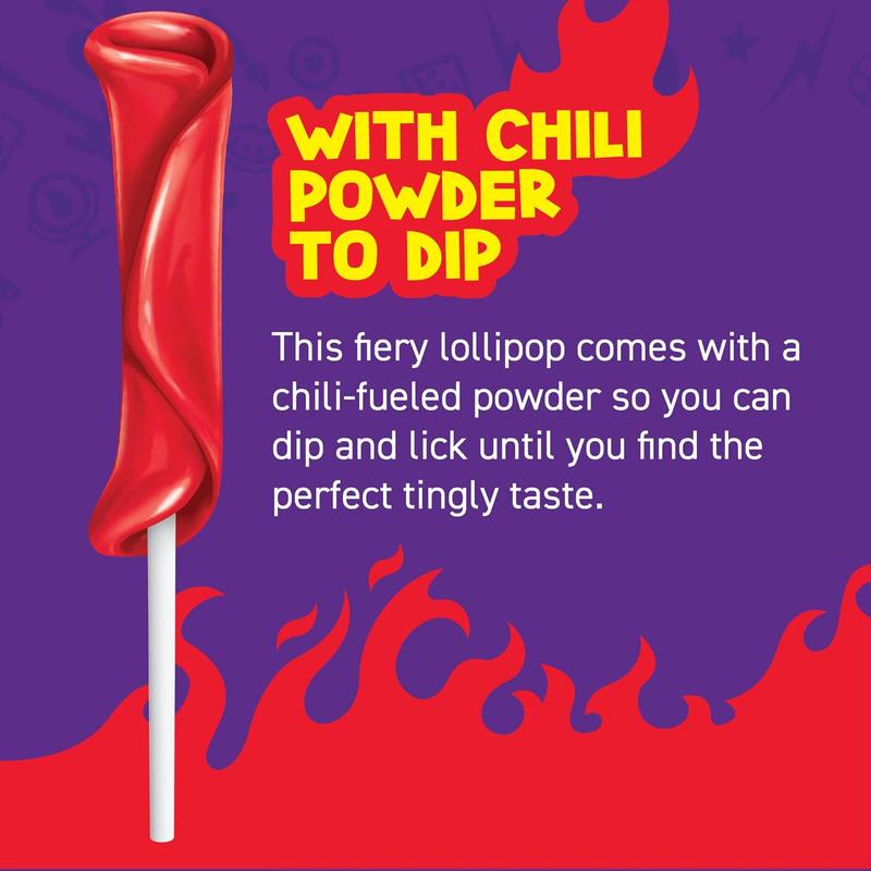 Vero Takis Chamoy Artificially Flavored Lollipop with Chili Pepper Powder, 5 Lollipops bag