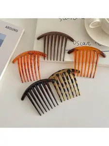 Lazy disc hair artifact, new seven-tooth broken hair comb, high-sense non-slip plug comb on the back of the head, ball head upside down comb 5-piece set