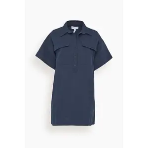 Stefana Shift Dress in Navy