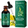 Acentiallabs Certified Organic Mullein Leaf Extract Drops - 60ml Sugar-Free Liquid Herbal Dietary Supplement, Dropper Bottle for Fitness Lung Support, Travel Essential (Add 2 Full Droppers to 8oz Water)