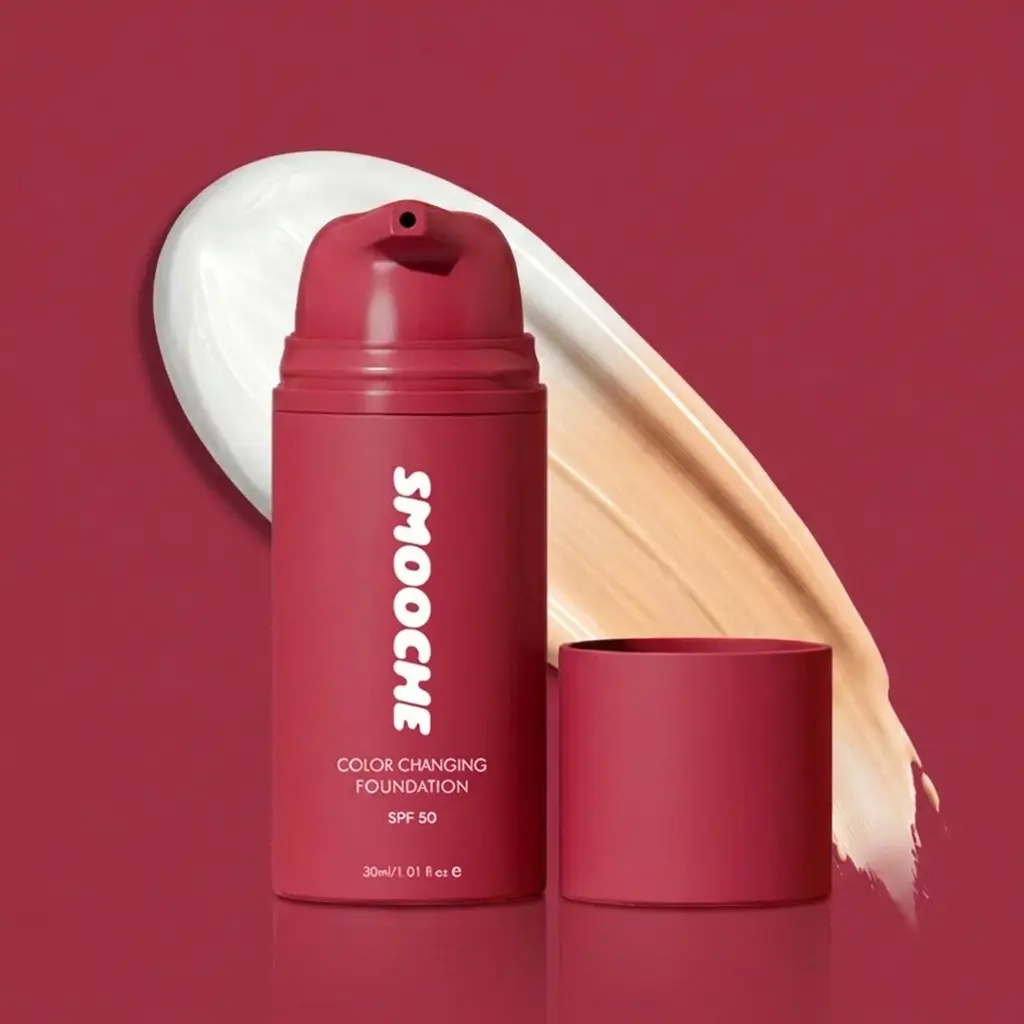 Color Changing Foundation for a Flawless Base, Shade-Adjusting Liquid Makeup with SPF 15 Sun Protection, 24H Long-Lasting Vegan Formula, Uv，SMOOCHE, Beauty Products, Makeup Routine, Concealer & Foundation, Foundation Routine