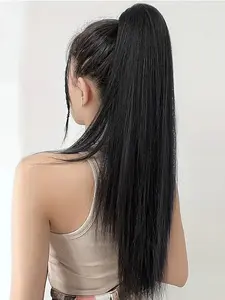 22 Inch Long Straight Claw Clip Ponytail Extension, Natural Fluffy Synthetic Hairpiece for Daily Use, Synthetic Hairpiece for Women, Synthetic Hair Wigs, Synthetic Extensions, Natural Fake Ponytail