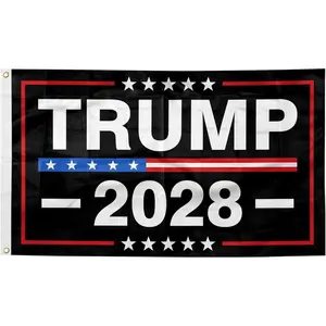 Trump 2028 Flag 3x5 Feet Durable Polyester Fiber Flag with Brass Grommets Yard Garden Lawn Indoor and Outdoor Decoration