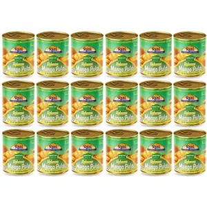 Rani Mango Pulp Puree (Makes Mango Lassi Shakes) Alphonso Unsweetened 30oz (1.875lbs) 850g Pack of 18 ~ Kosher | All Natural | NON-GMO | Vegan | No colors | Gluten Friendly | Indian Origin