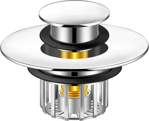 Bathtub Stopper | Shower Drain Hair Catcher, Pop-up Tub Stopper with Strainer | Bathroom Drain Plug | Drain Protector for 1-1/2 to /4"" Bath Drain Hole