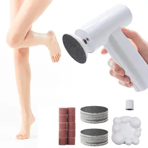 Professional Cordless Foot Sander Grinding Tool, Rechargeable Electric Nail Grinder for Callus Removal, Long Handle Design for Easy Use