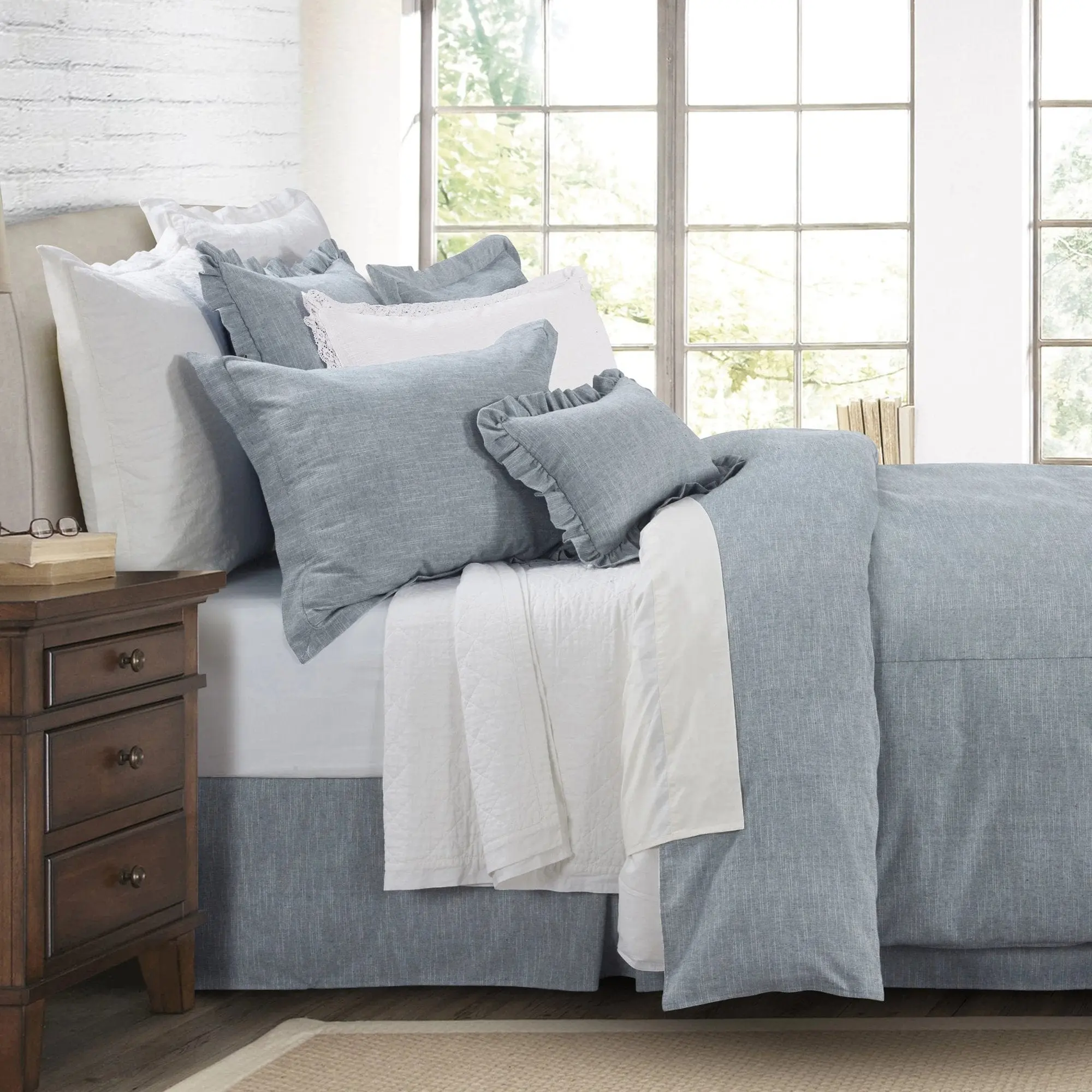 Chambray Comforter Set, Full & King/Cal King