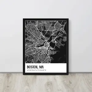 Custom City Map Wall Art