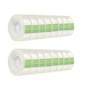 Clear Packaging Tape, 8 Counts 3/4 Inch Wide 20m Long Packaging Tape, Office File Repair Or Marking Tape, Precise Adhesive Tape for Paper, Card Making, Transparent Adhesive Tape