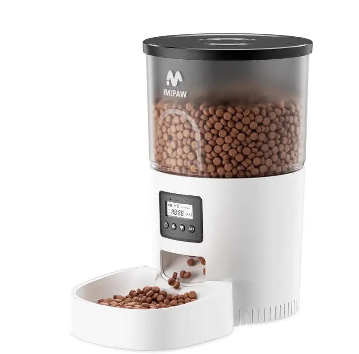 IMIPAW 3L Automatic Cat Feeder - Clog-Free Timed Pet Food Dispenser for Cats and Dogs